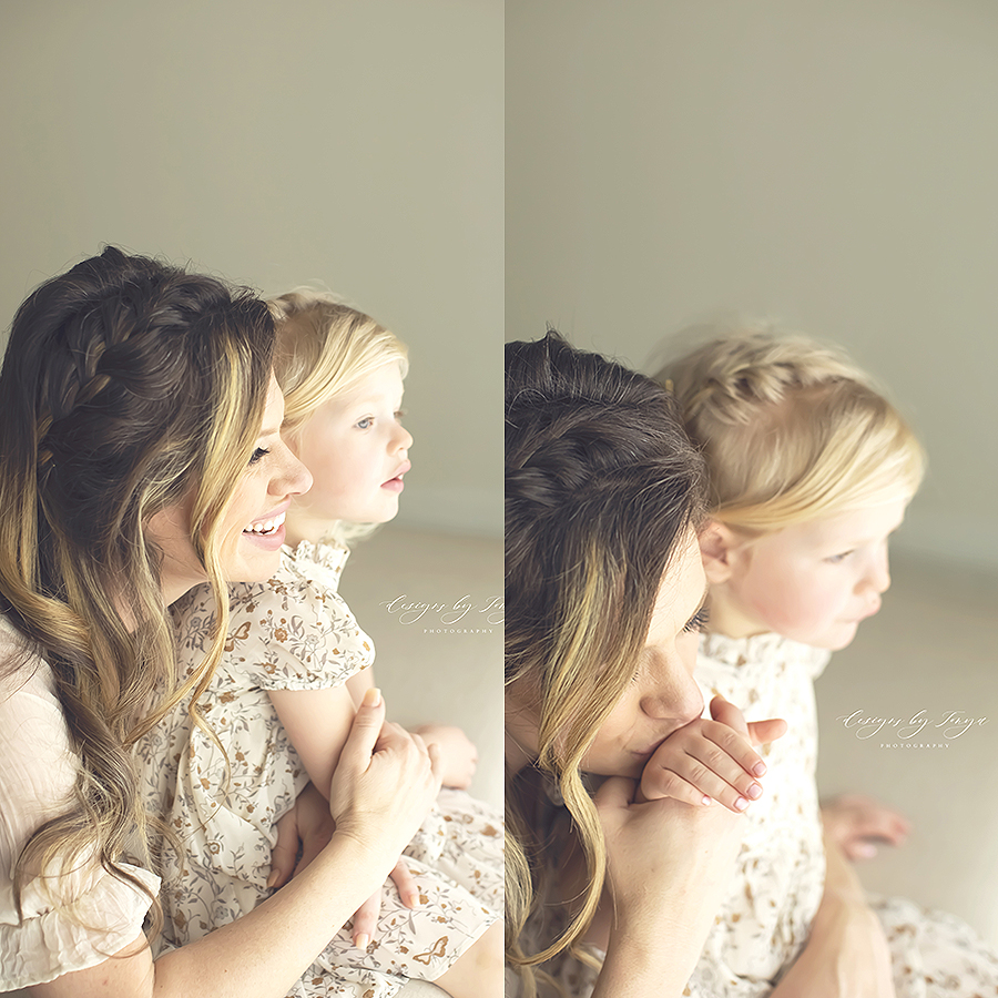 Clovis Fresno Photographer Designs By Tonya Photography Motherhood Mama Kissing Daughters Hand